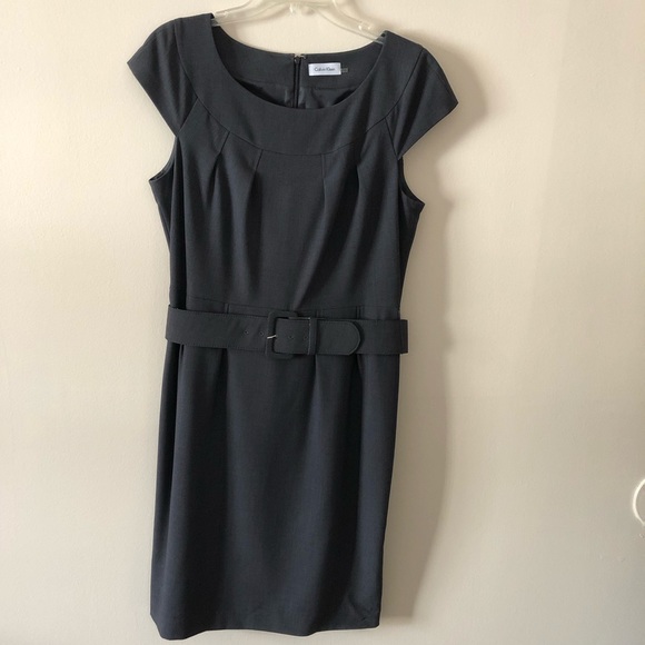 Calvin Klein Dresses & Skirts - 🛑SOLD🛑Calvin Klein gray with belt